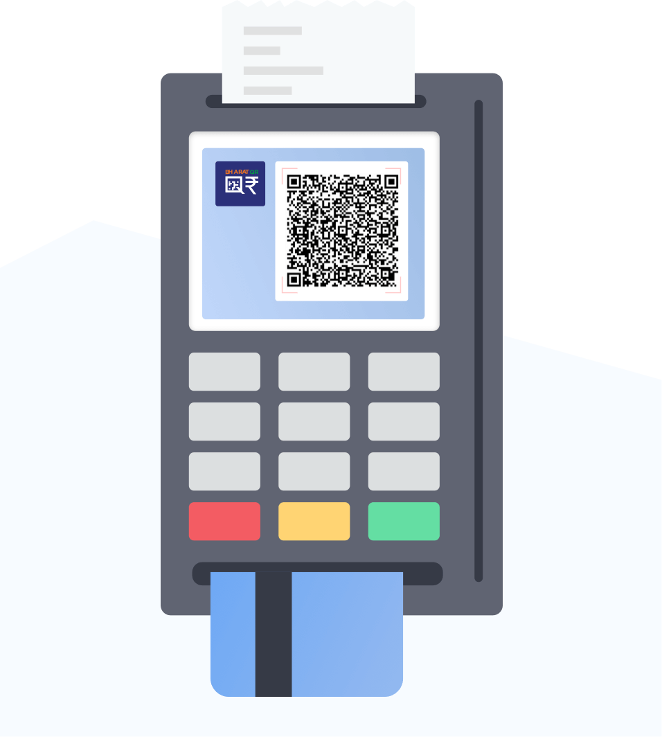 illus-Dynamic QR on POS Machines (Mobile/ Checkout counters)