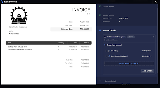 vendor payments and tds payments automation - RazorpayX