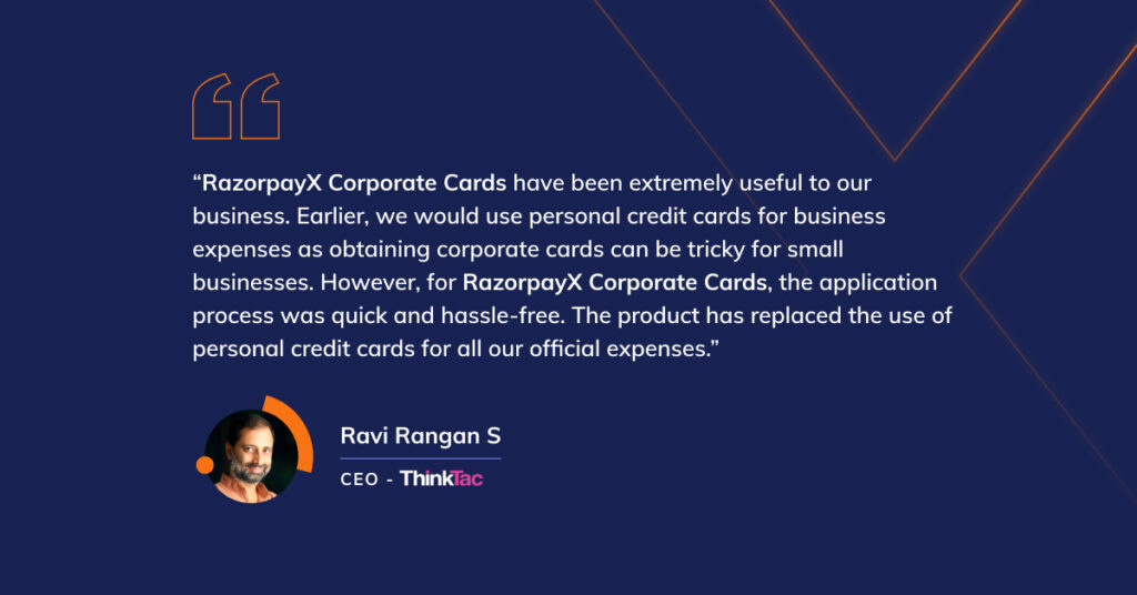 RazorpayX Corporate Card: Quote