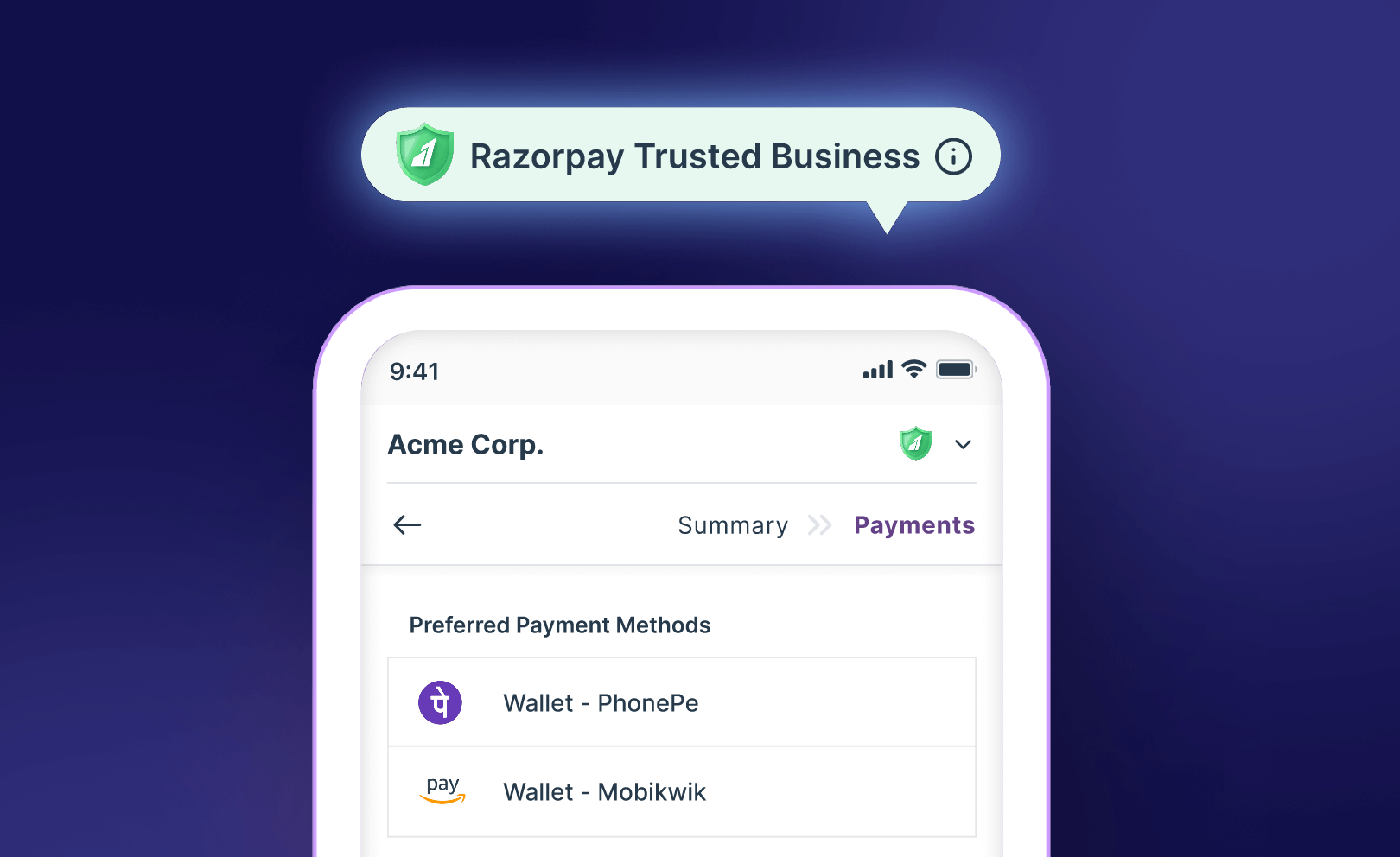 Razorpay trusted business 