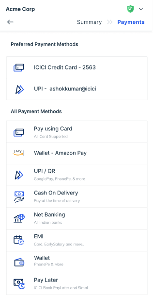 Payment stack that India runs on 🫶🏻