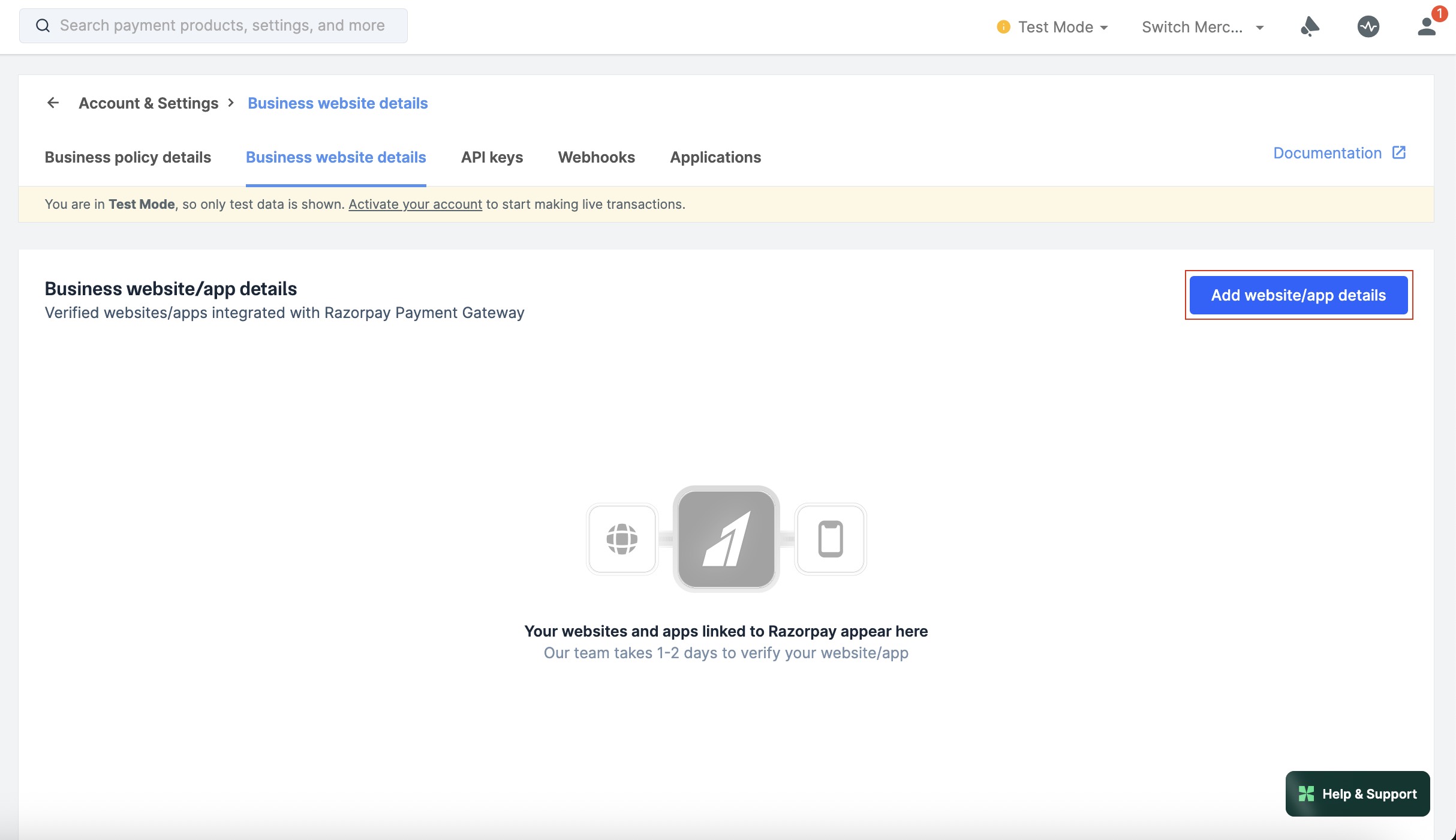 add website/app