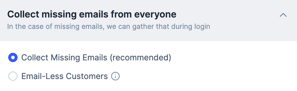 Collect missing emails