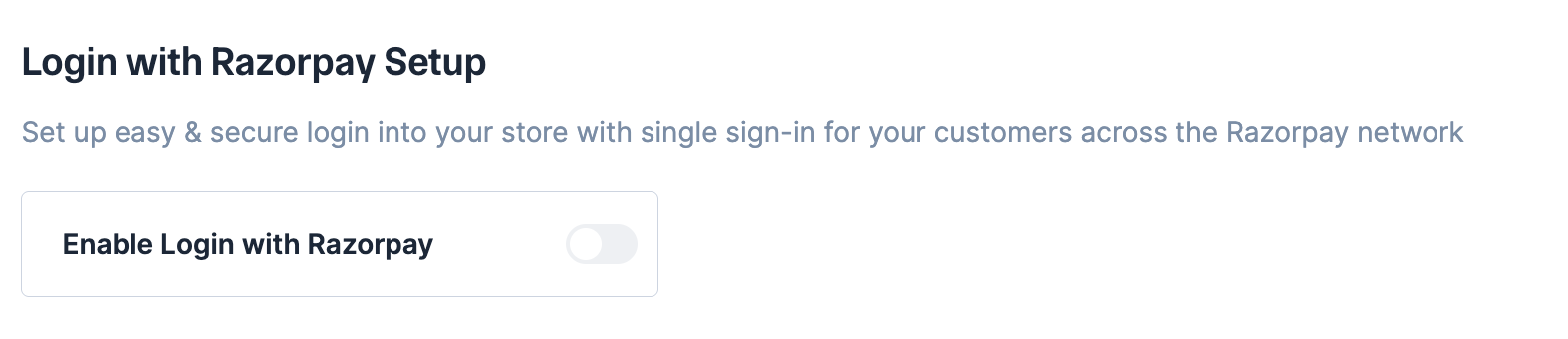 Enable Login with Razorpay