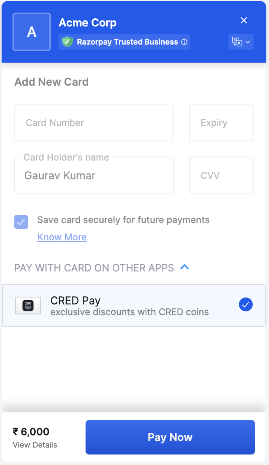 CRED Checkout