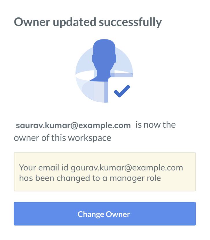 user role and email id changed