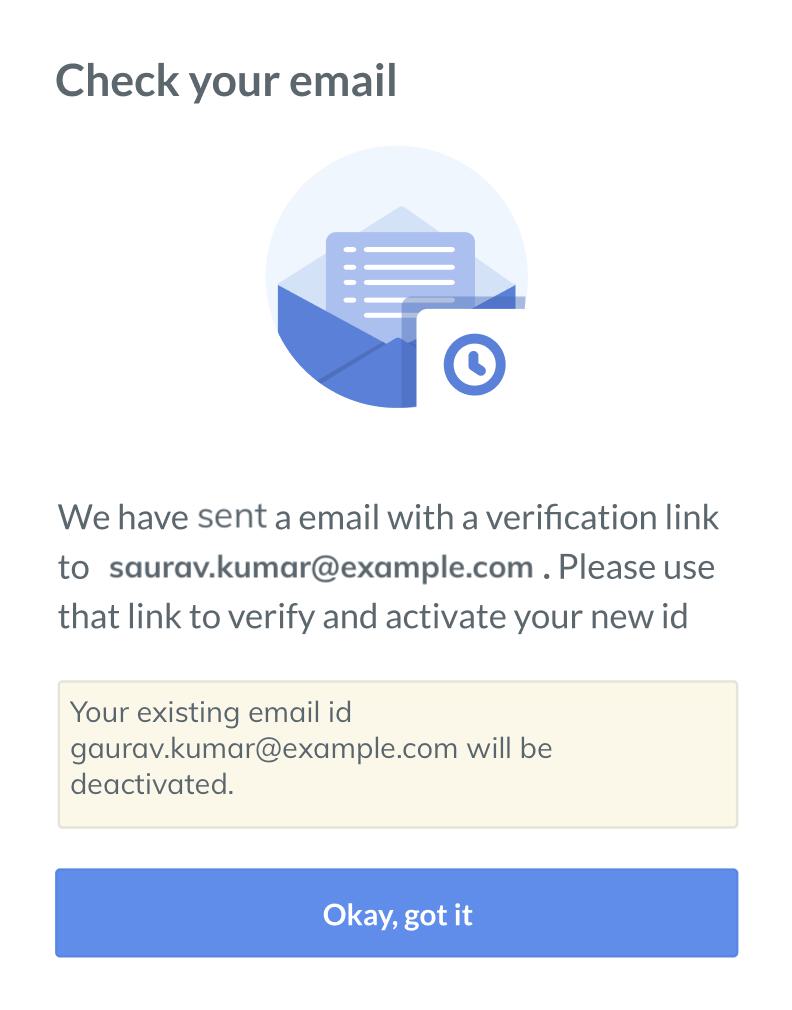 Complete verification process from your email id