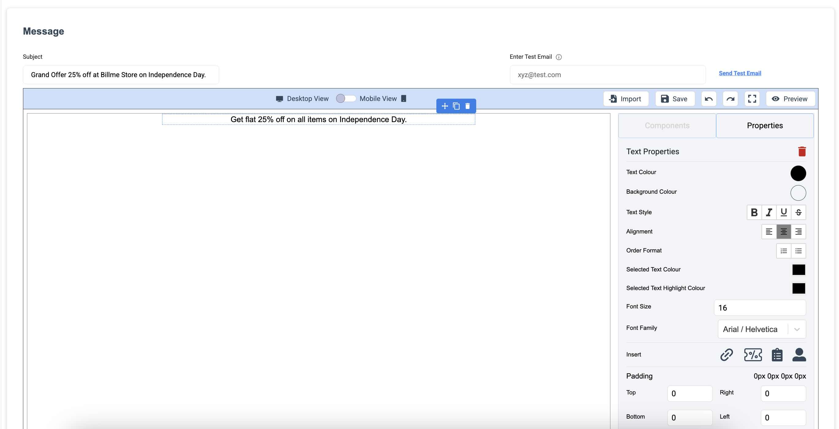 Customise the Text of Your Email Campaign