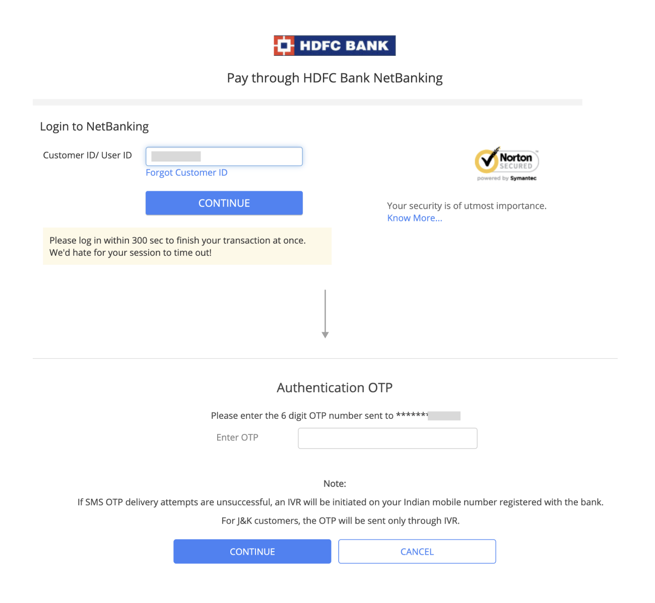 netbanking login