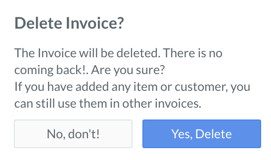 Delete Invoice