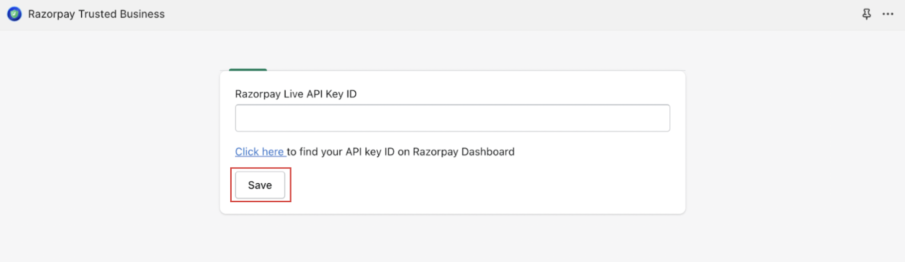 Live api key id