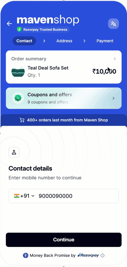 Magic Checkout Flow on Mobile: New customers
