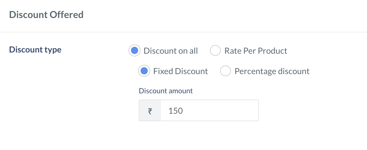 configure fixed discount