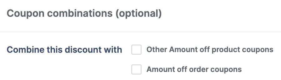 Combine coupons created with other categories