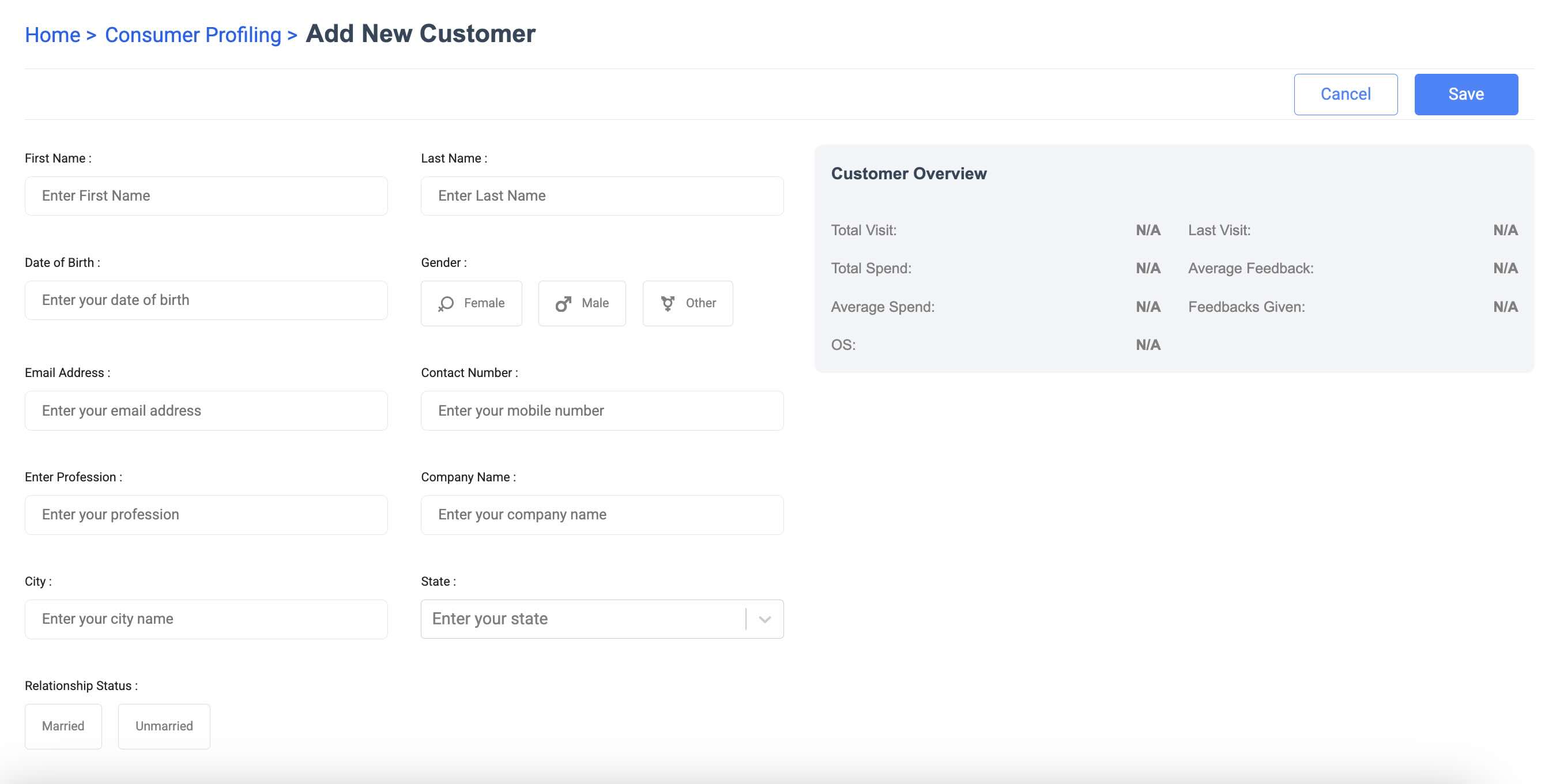 Add Consumer Profiles