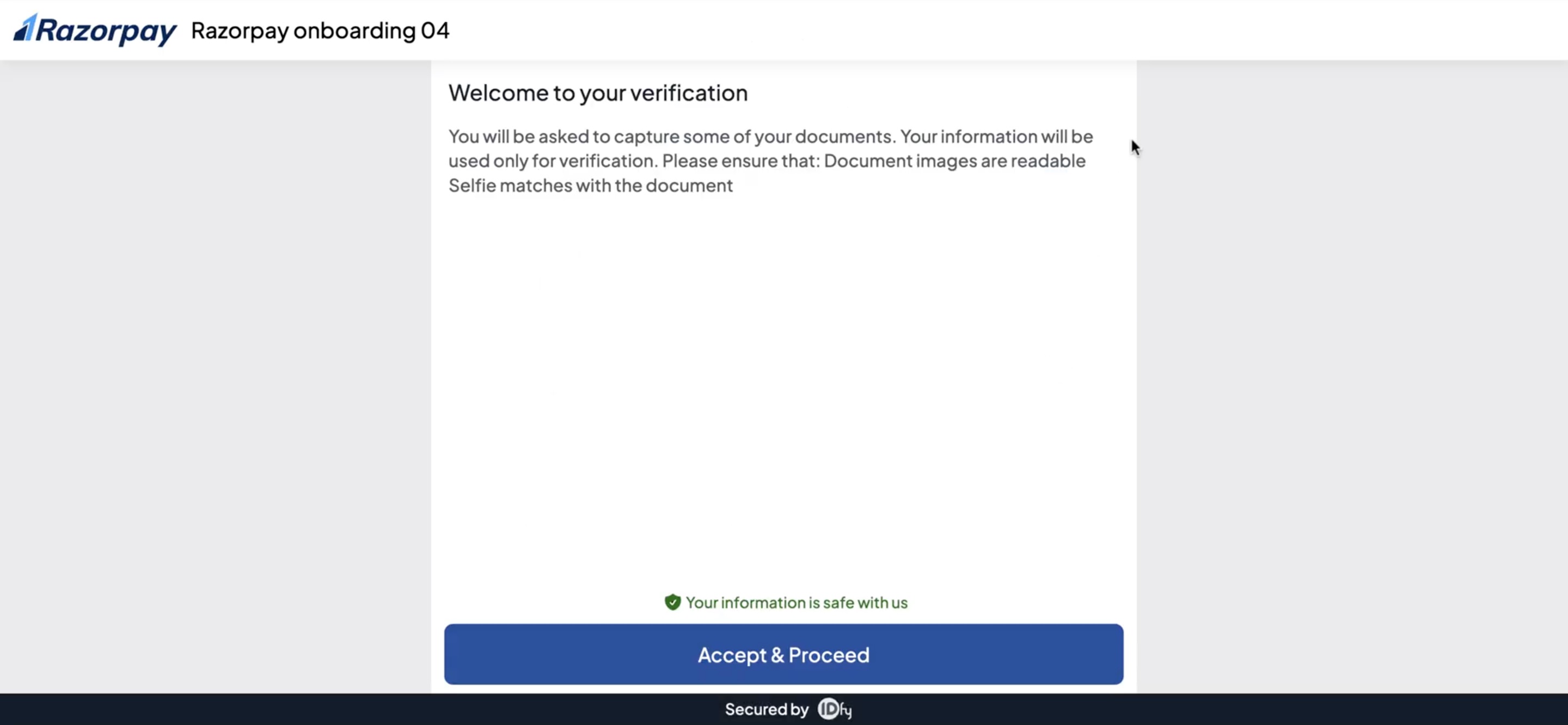 Accept Video KYC Terms