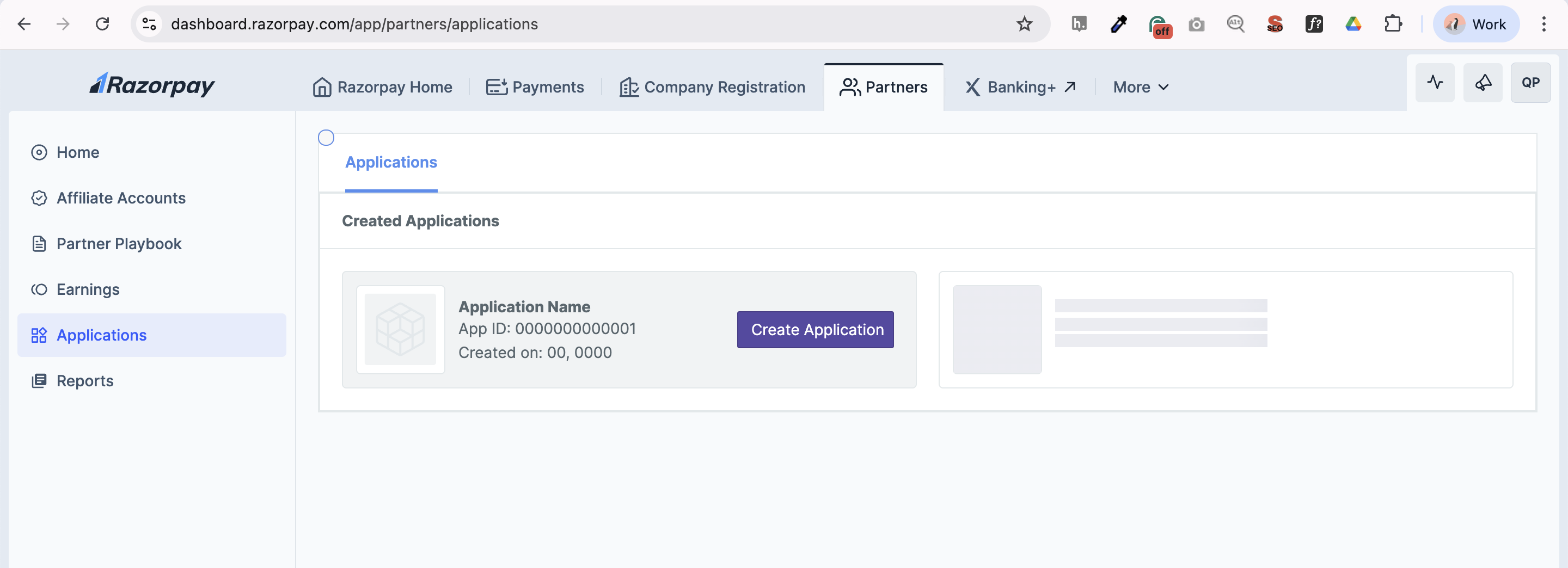 Create Application