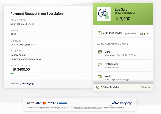 Offers on Payment Links | Offers on Payment Links