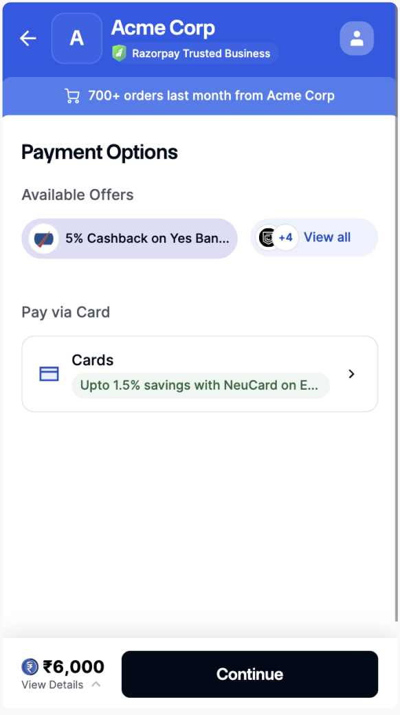 show only UPI on checkout