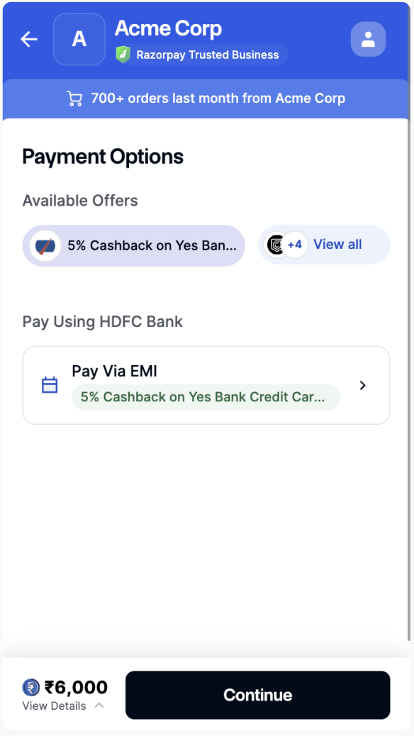 show only UPI on checkout