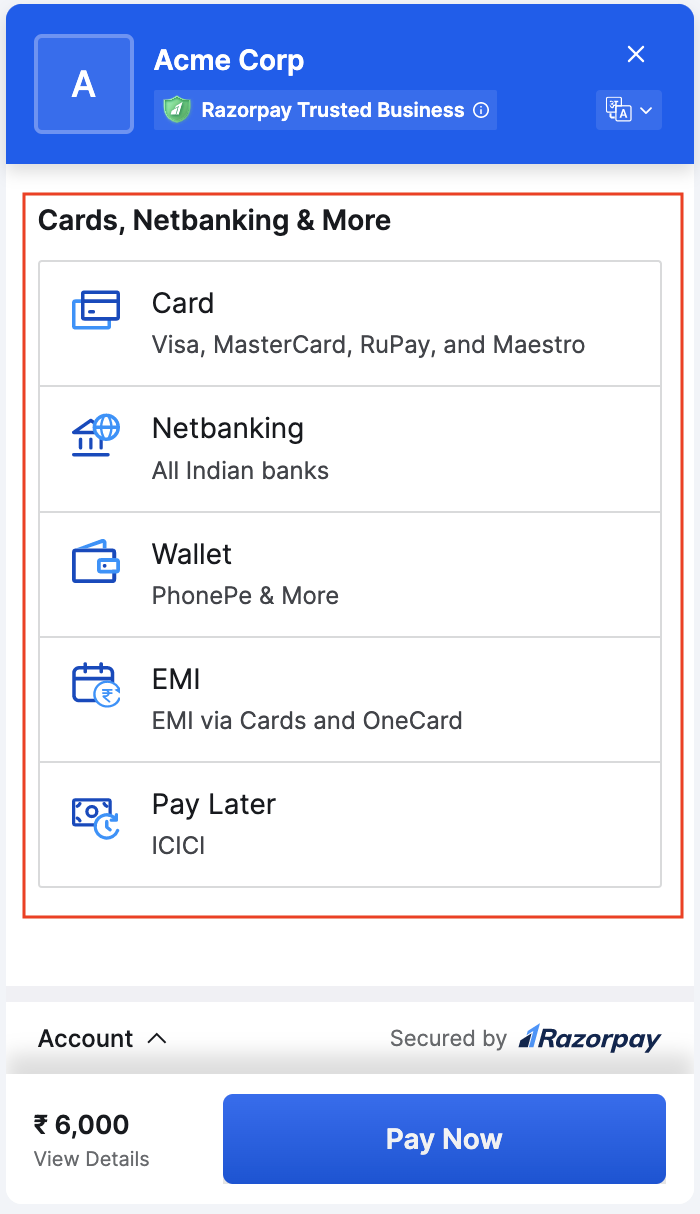 About Payment Methods Configuration | About Payment Methods Configuration