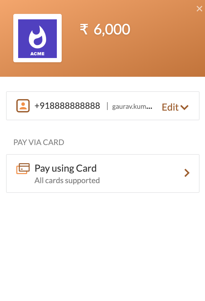 show only card on checkout