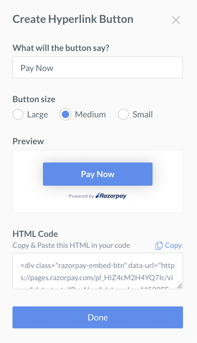 Create A Payment Page Razorpay Docs 5991