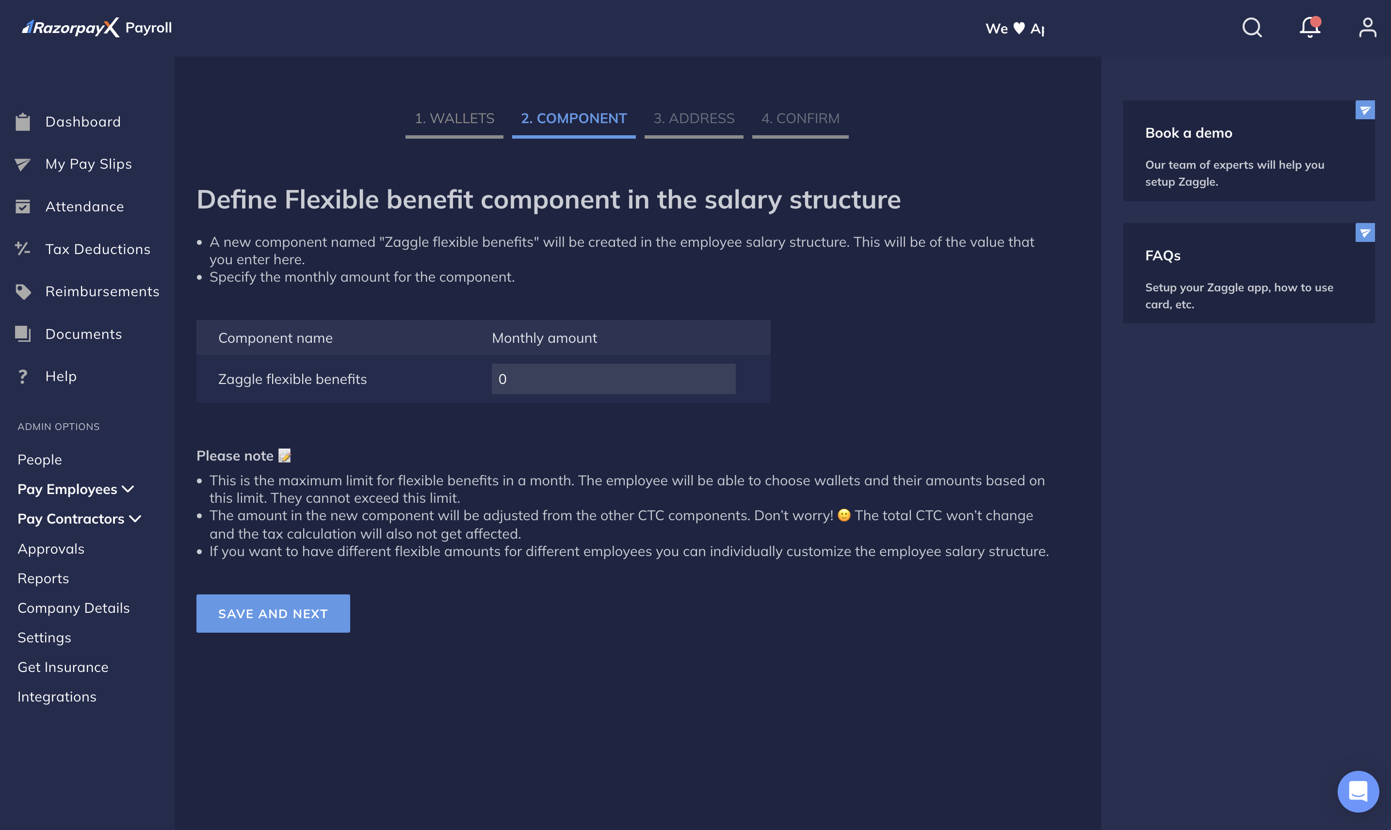 Add monthly amount on Payroll Dashboard