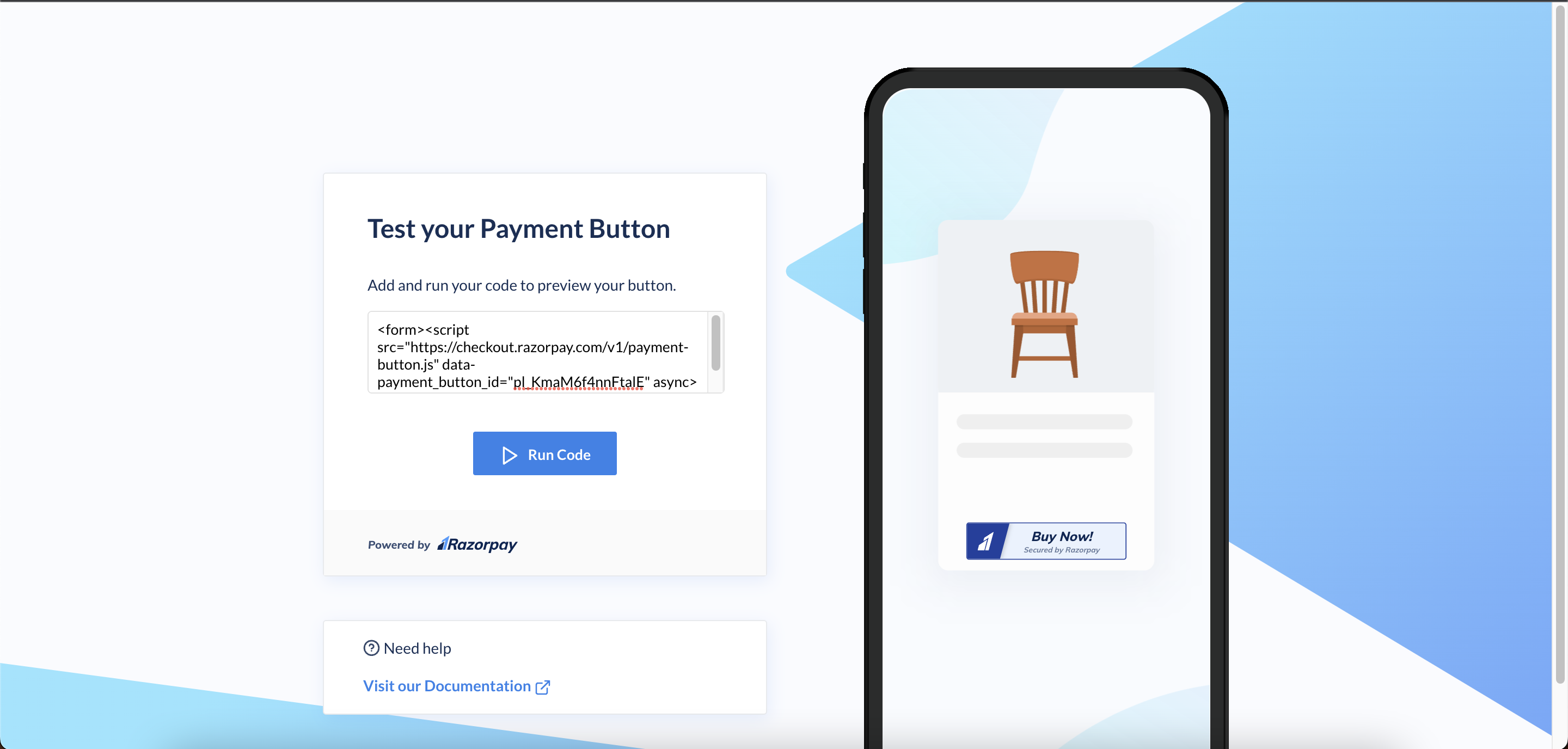 Payment Button Test Preview