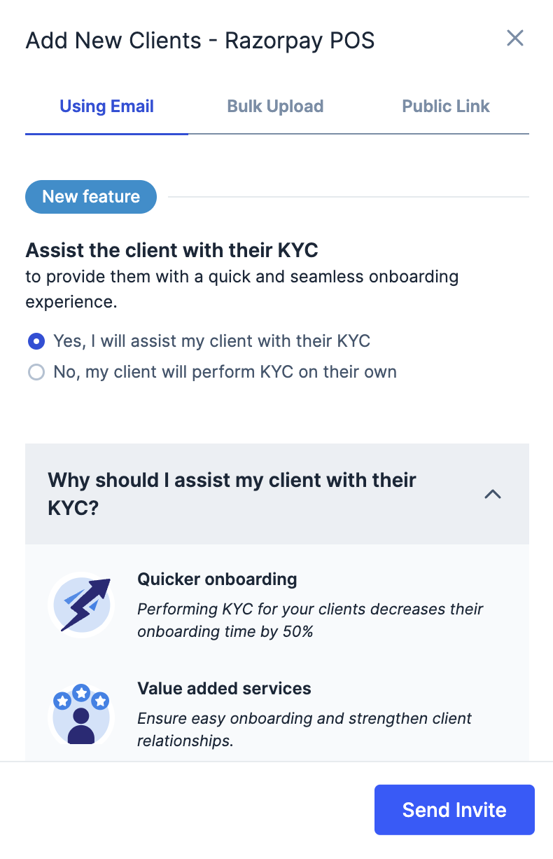 POS Partners - perform client KYC