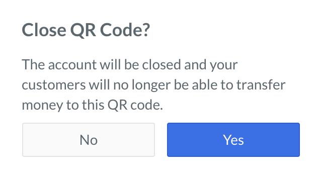 Confirm the closure of a QR code from the Razorpay Dashboard