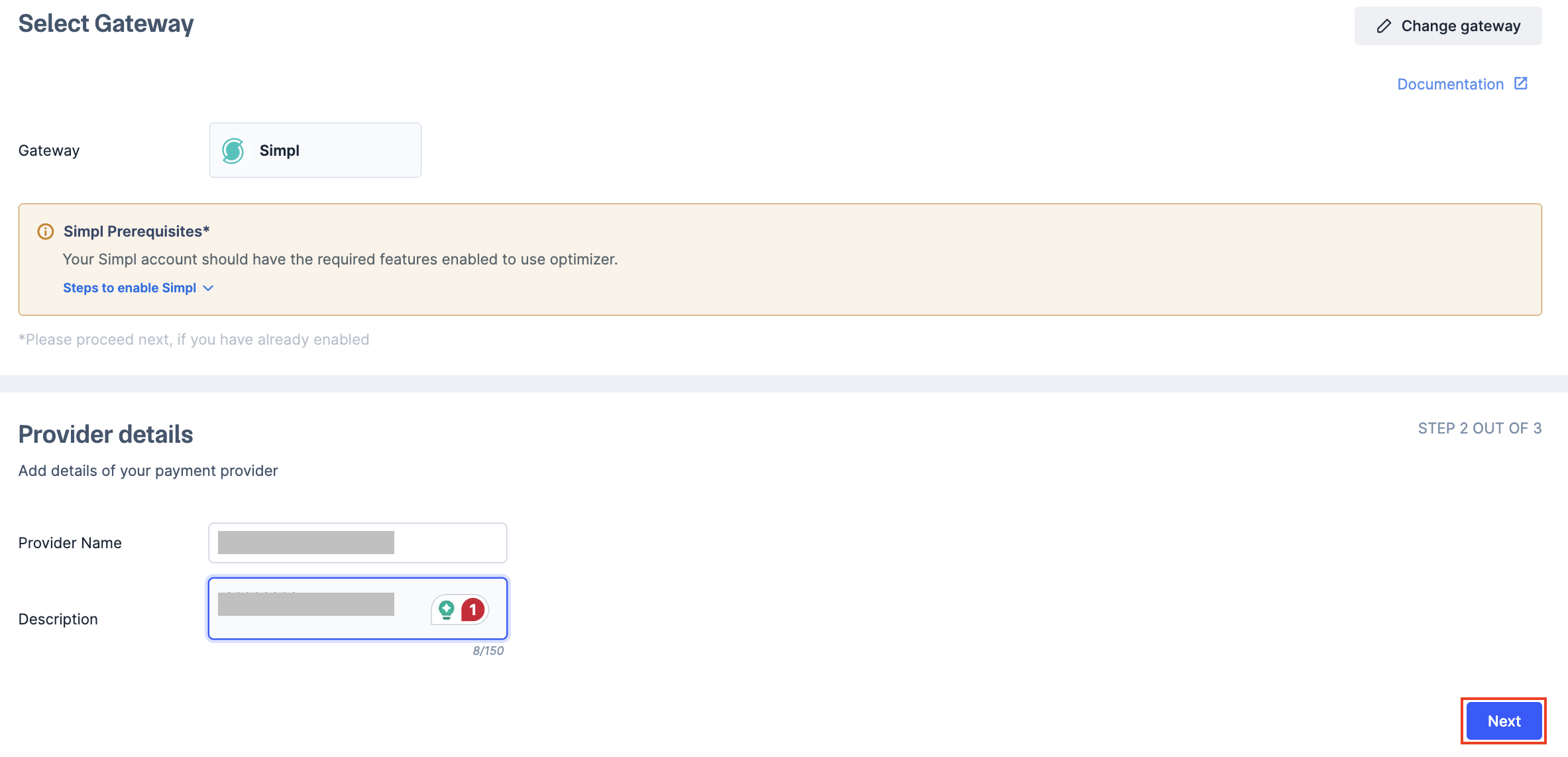simpl Add Provider Name