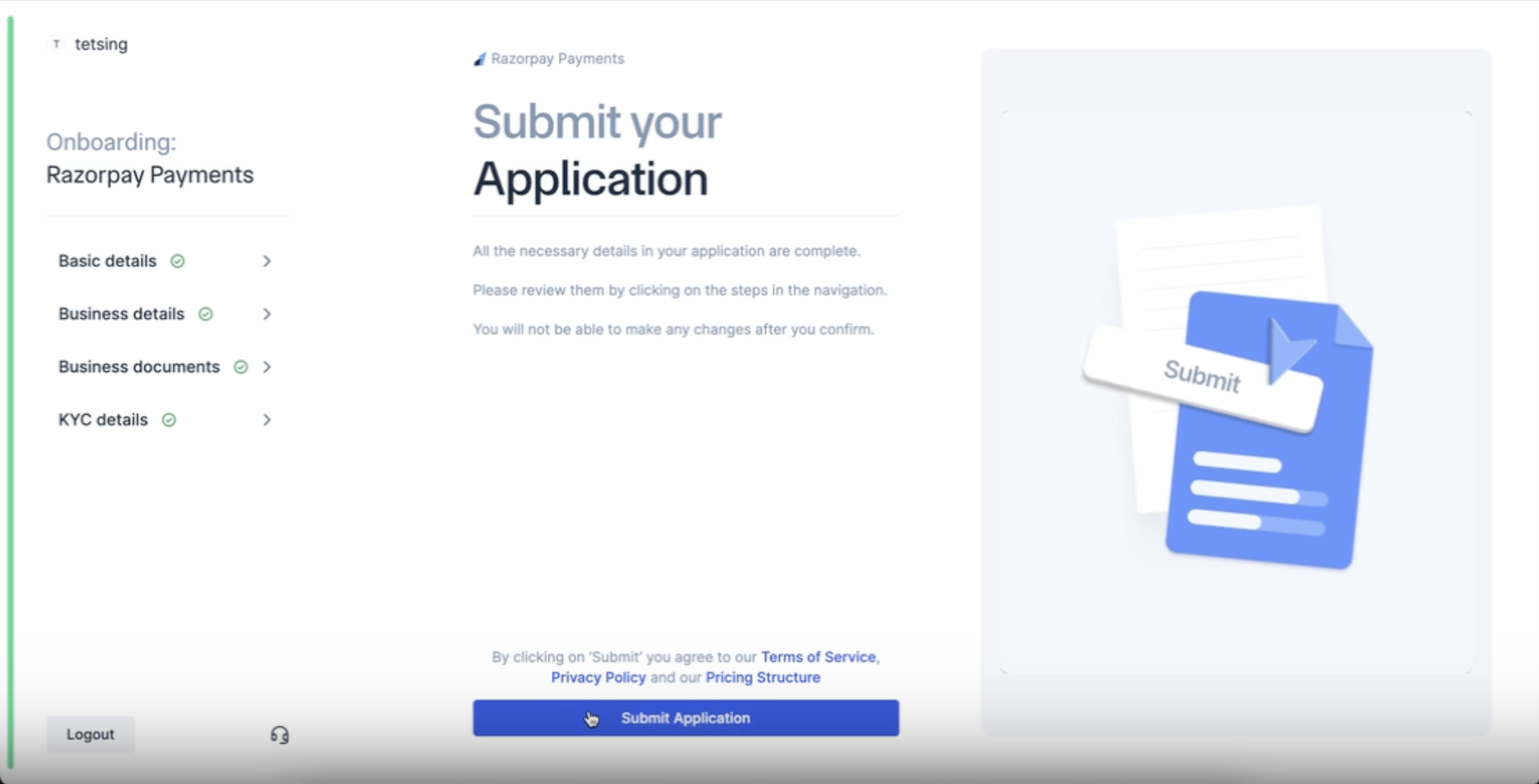 submit application