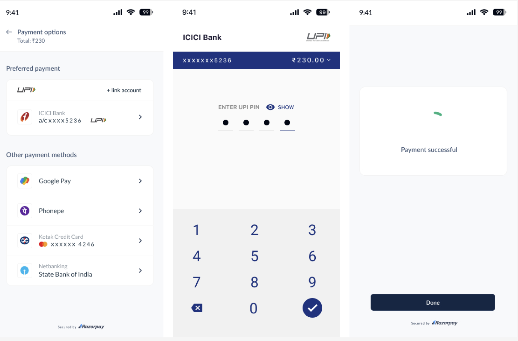 Razorpay Turbo UPI Payment Flow