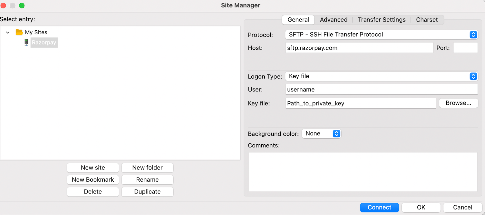 Setup SFTP