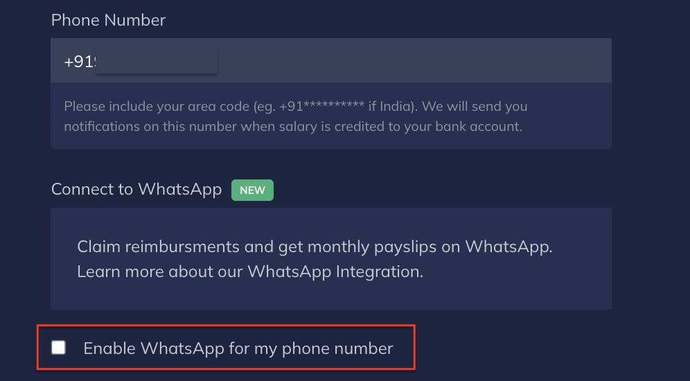 Connect WhatsApp with Payroll