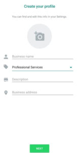 create whatapp business profile